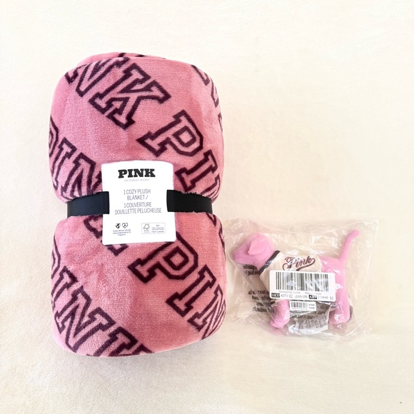PINK Victoria's Secret Other - PINK Victoria’s Secret Mini Dog & Cozy Blanket Set